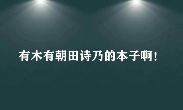 有木有朝田诗乃的本子啊！