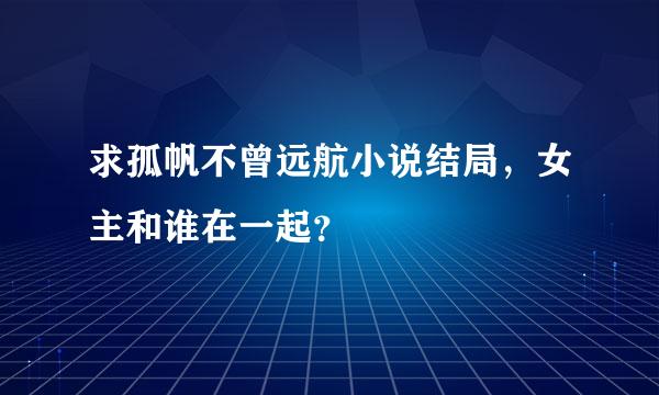 求孤帆不曾远航小说结局，女主和谁在一起？