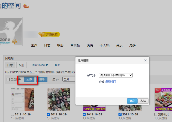 q来自q照片回收站的照片删了怎么恢复