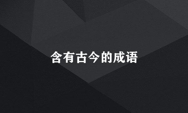 含有古今的成语