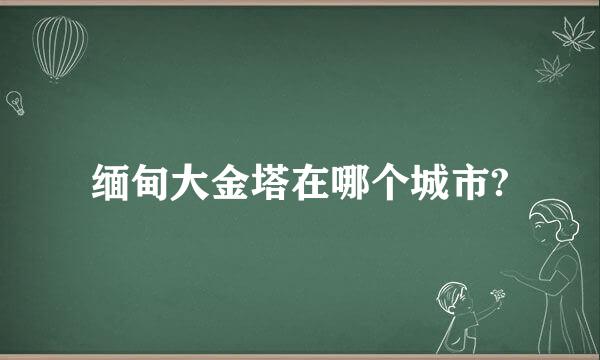 缅甸大金塔在哪个城市?