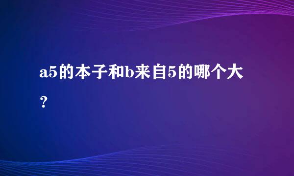 a5的本子和b来自5的哪个大？