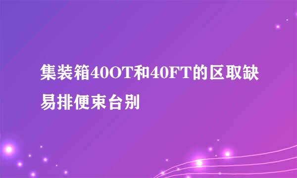 集装箱40OT和40FT的区取缺易排便束台别