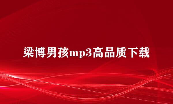 梁博男孩mp3高品质下载