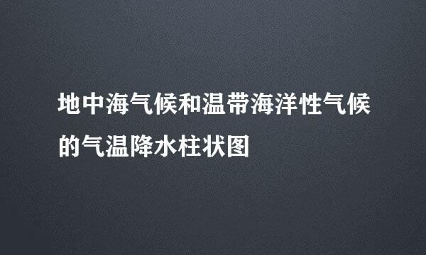 地中海气候和温带海洋性气候的气温降水柱状图