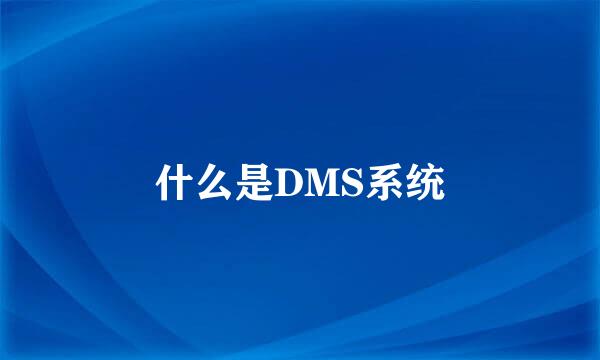 什么是DMS系统