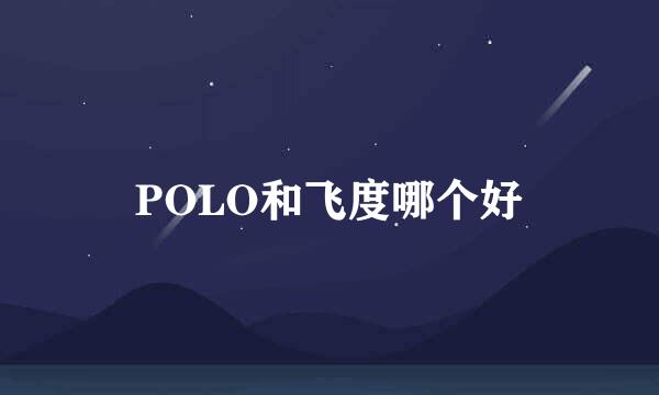 POLO和飞度哪个好