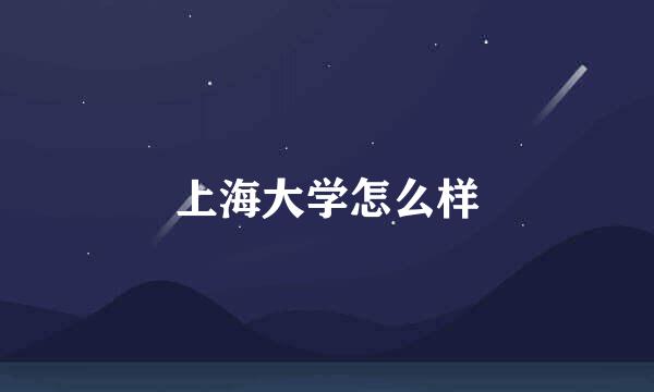 上海大学怎么样