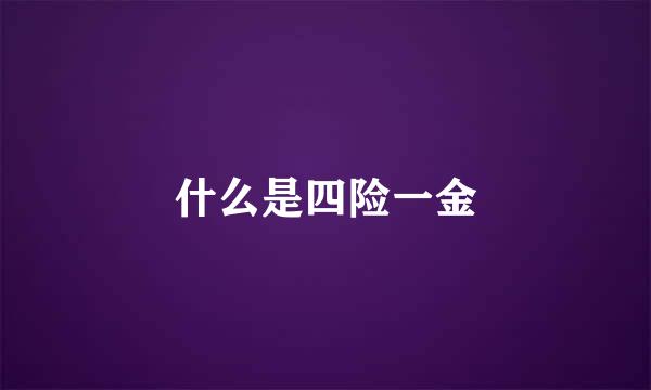 什么是四险一金