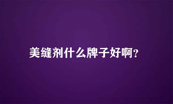 美缝剂什么牌子好啊？