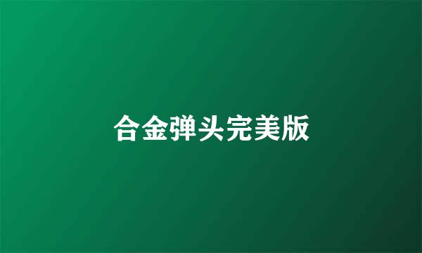 合金弹头完美版