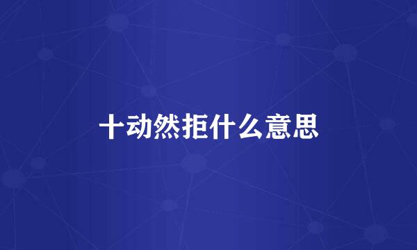 十动然拒什么意思