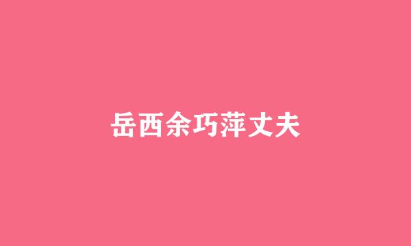 岳西余巧萍丈夫