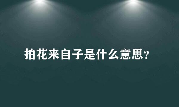 拍花来自子是什么意思？