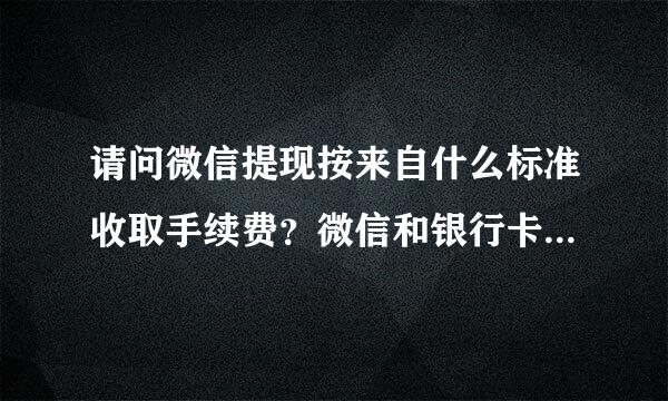 请问微信提现按来自什么标准收取手续费？微信和银行卡绑定的，比如我微信钱包里面有5000元，提现的话手续
