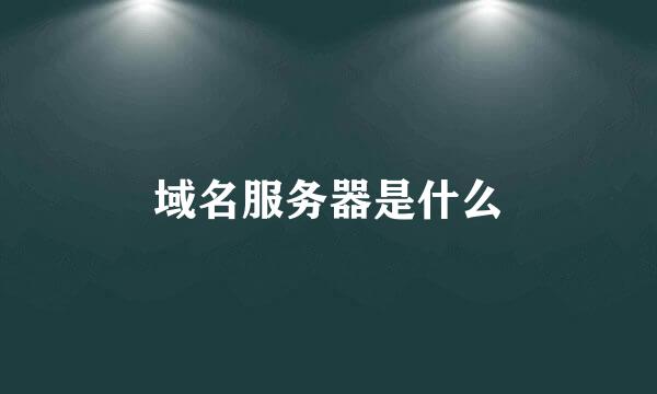 域名服务器是什么