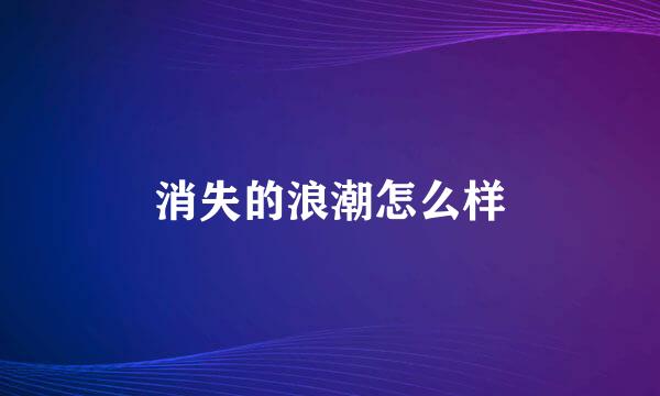 消失的浪潮怎么样