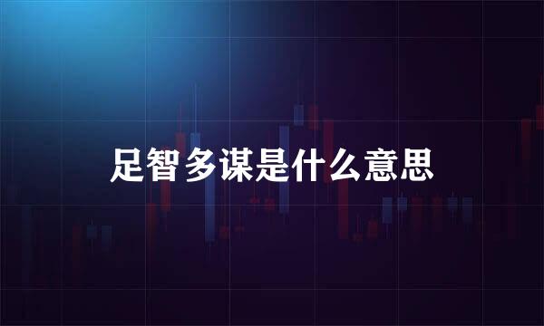 足智多谋是什么意思