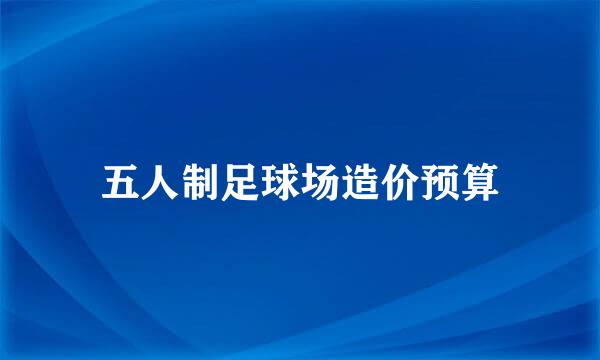 五人制足球场造价预算