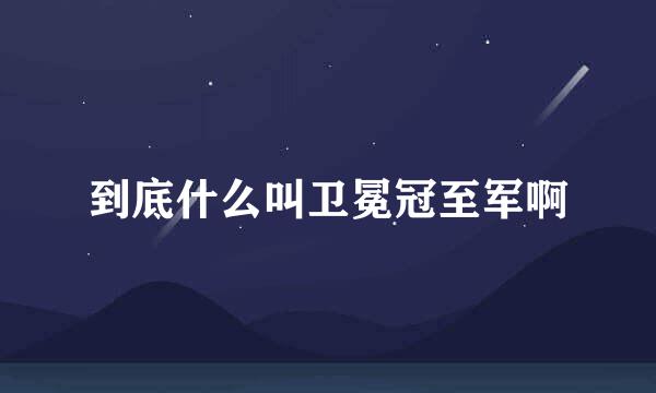 到底什么叫卫冕冠至军啊