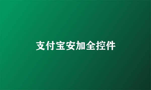 支付宝安加全控件
