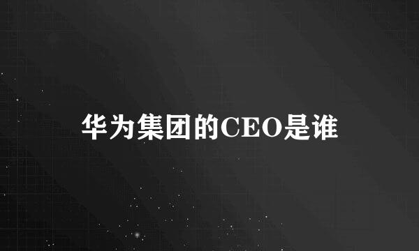 华为集团的CEO是谁