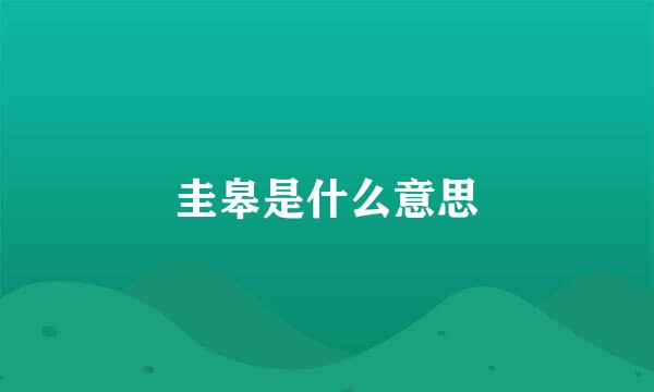 圭皋是什么意思