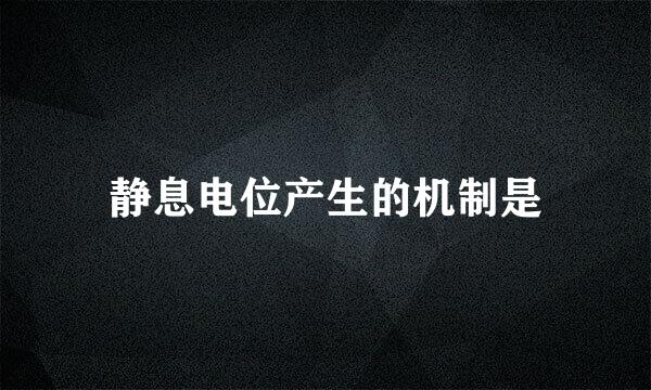 静息电位产生的机制是