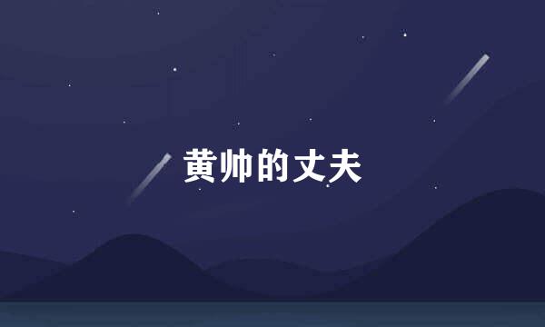 黄帅的丈夫