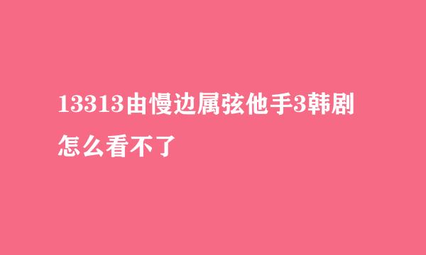 13313由慢边属弦他手3韩剧怎么看不了