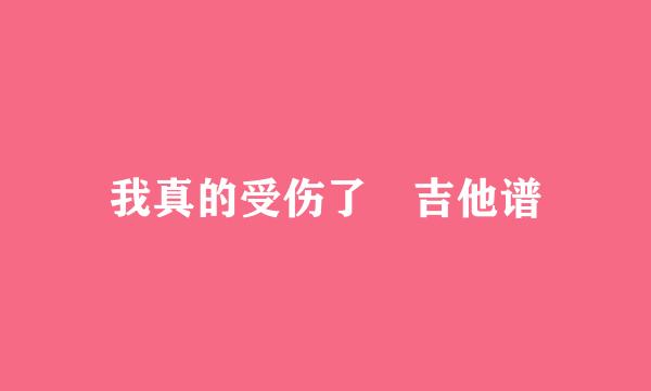 我真的受伤了 吉他谱
