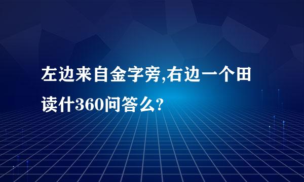 左边来自金字旁,右边一个田读什360问答么?
