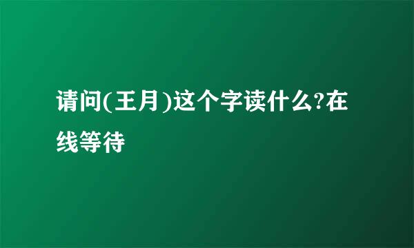 请问(王月)这个字读什么?在线等待