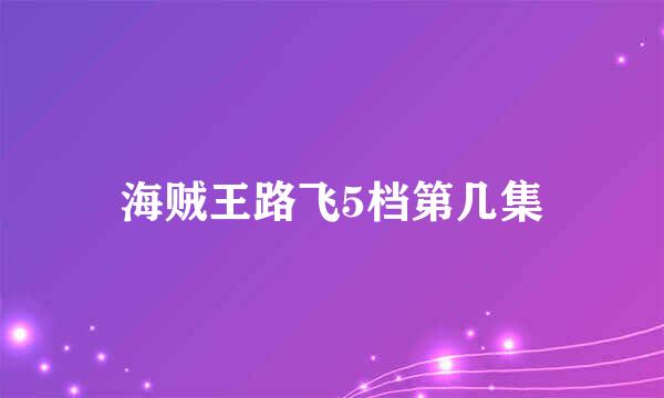 海贼王路飞5档第几集