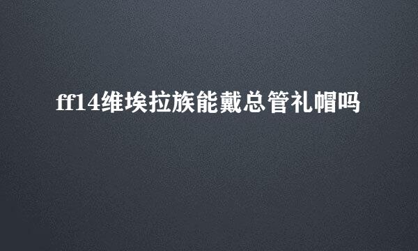 ff14维埃拉族能戴总管礼帽吗