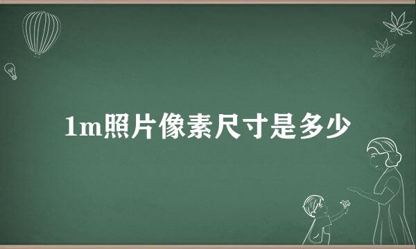 1m照片像素尺寸是多少