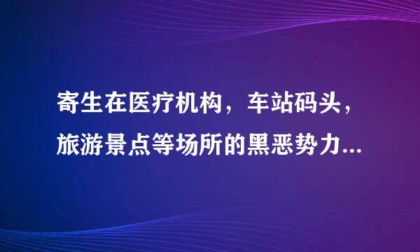 寄生在医疗机构，车站码头，旅游景点等场所的黑恶势力表现情形有哪些?()
