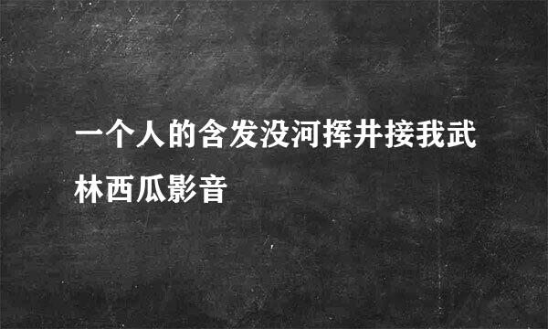 一个人的含发没河挥井接我武林西瓜影音