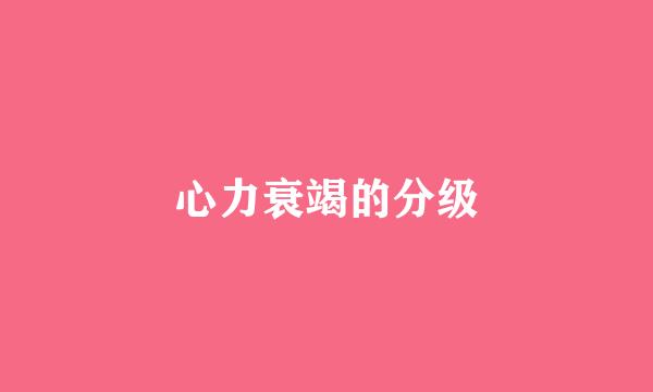 心力衰竭的分级