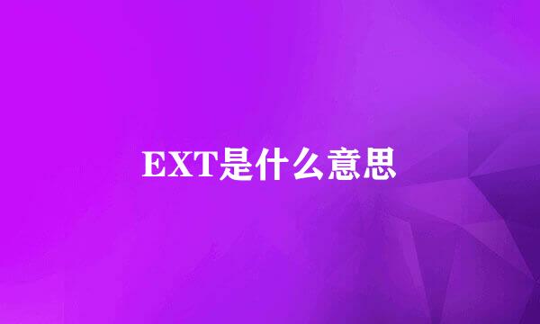 EXT是什么意思