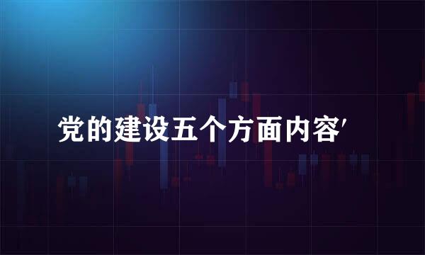 党的建设五个方面内容′