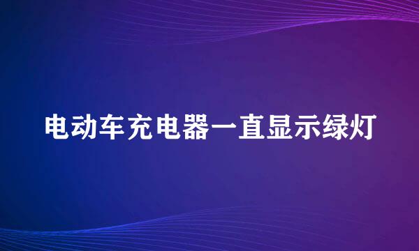 电动车充电器一直显示绿灯