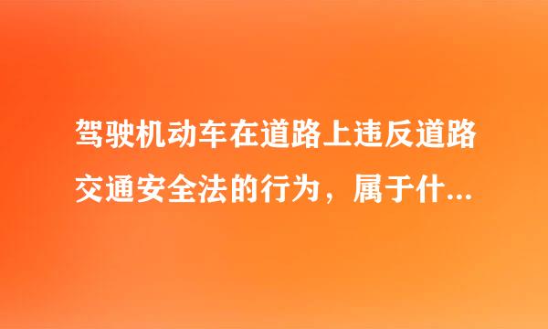 驾驶机动车在道路上违反道路交通安全法的行为，属于什么行为？