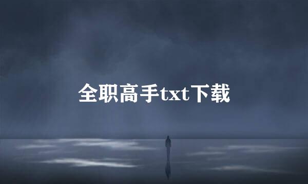 全职高手txt下载