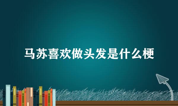 马苏喜欢做头发是什么梗