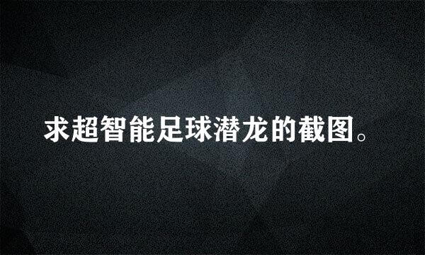 求超智能足球潜龙的截图。