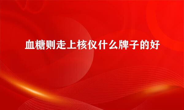 血糖则走上核仪什么牌子的好