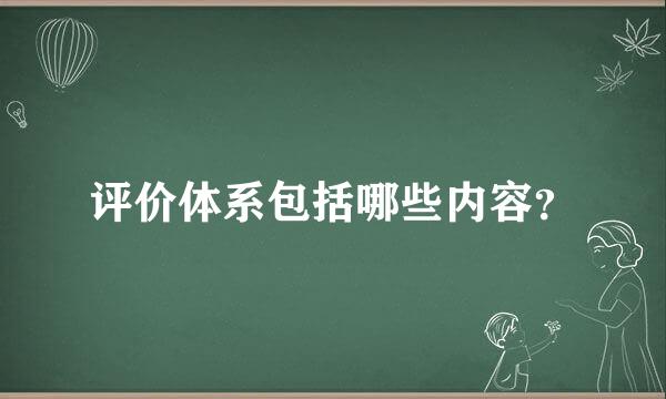 评价体系包括哪些内容？