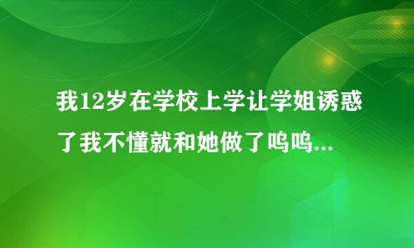 我12岁在学校上学让学姐诱惑了我不懂就和她做了呜呜....