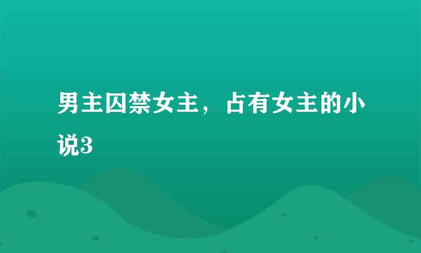 男主囚禁女主，占有女主的小说3